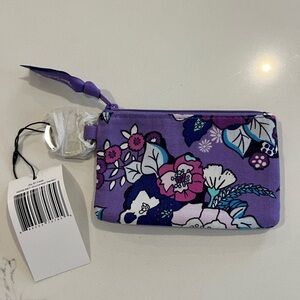 Vera Bradley Purple and White Key Card Holder
